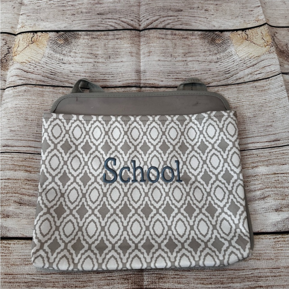 Thirty-One White and Tan Pencil Case Office Essential